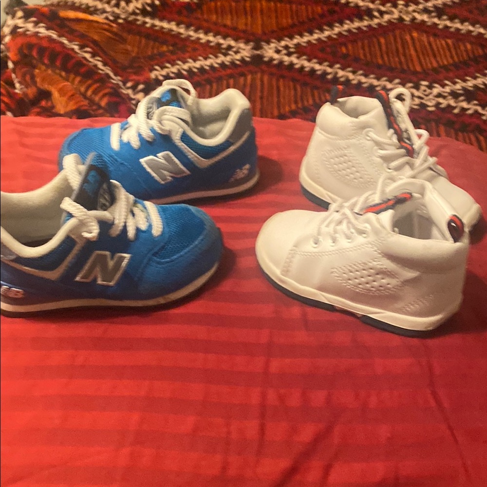 New Balance Blue and White Sneakers Athletic Style